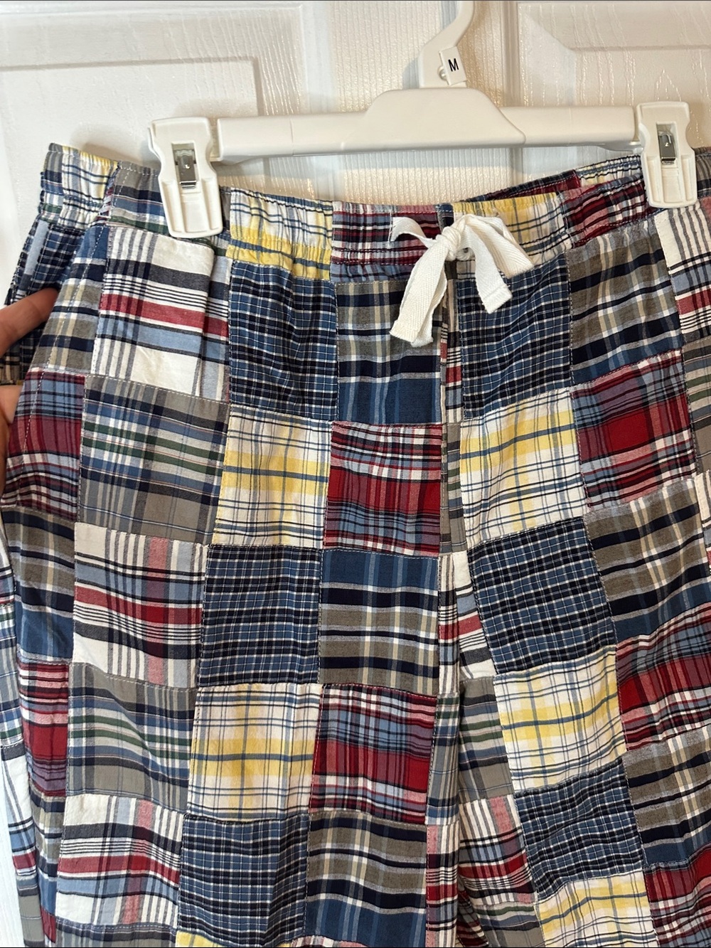 Orvis Madras Multicolor Plaid Patchwork 100% cotton pants - Picture 2 of 4